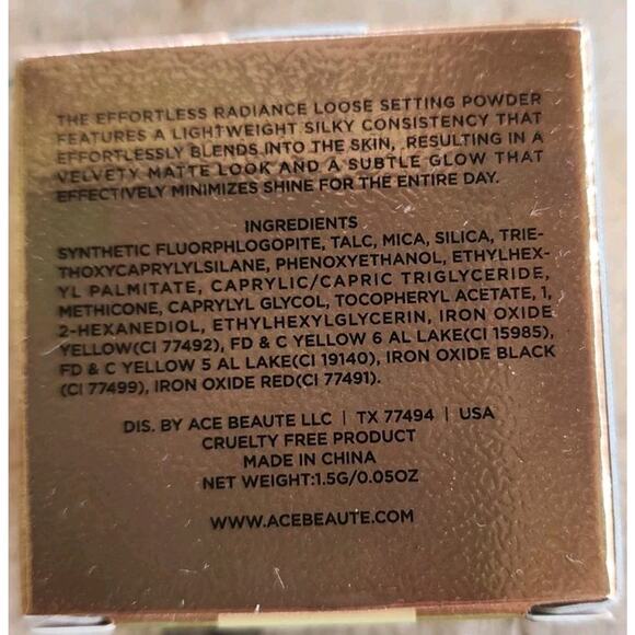 Ace Beaute Effortless Radiance Loose Setting Powder Medium NEW IN BOX 0.05 oz - Picture 2 of 3